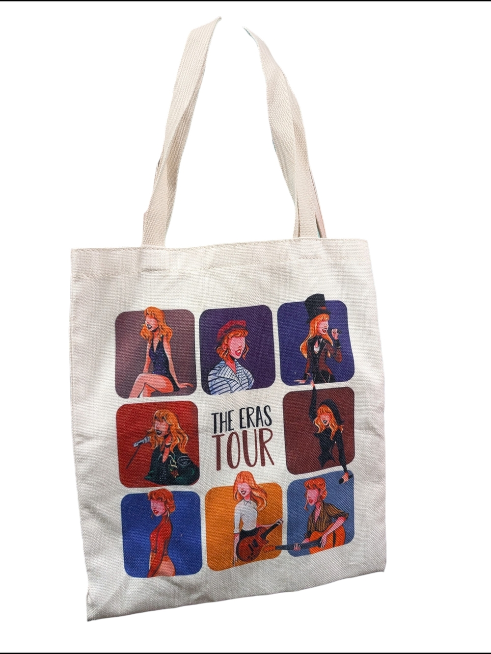 The Eras Tour Illustrated Canvas Tote Bag - Cream